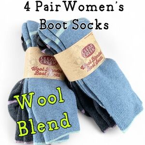 🌸Women’s 4 Pair Wool Blend Socks